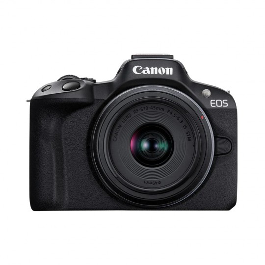 Câmera Canon Eos R50 Mirrorless Com 18-45mm Rf - Preto - Loja MarkoTec