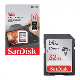 Cartão SD 32gb Sandisk Ultra 80mb/s