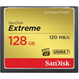 Cartão Compact Flash (CF) Sandisk 128gb Extreme 120MB