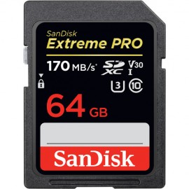 Cartão Sd Sandisk Extreme Pro 64gb Classe 10 U3 4k 170mb/s