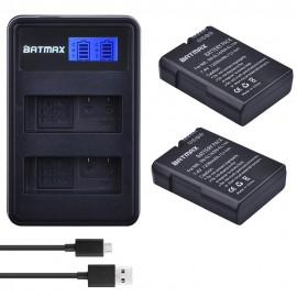 Kit 2 Bateria Batmax EN-EL14 Com Carregador Duplo