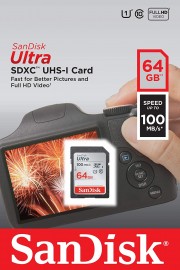 Cartão SDXC 64gb Sandisk Ultra 100mb/s
