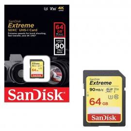 Cartão SD 64gb Sandisk Extreme 90mb/s  