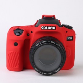 Capa / Case Silicone Para Proteção Canon Eos 90d - Vermelho