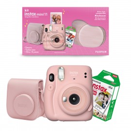 Kit Câmera Instax Mini 11 + Filme + Bolsa - Rosa