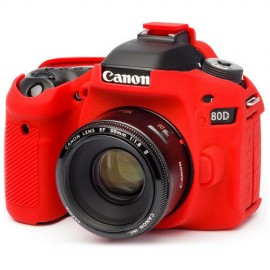Capa / Case Silicone Para Proteção Canon 80d Vermelha