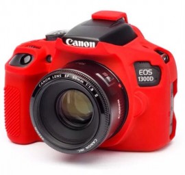 Capa / Case Silicone Para Proteção Canon T6 1300d / T5 1200d Vermelho