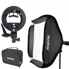 Softbox 50x50cm Flash Dedicado Speedlight Godox Com Difusor 